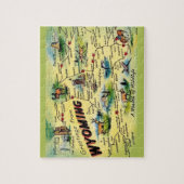 ワイオミングヴィンテージはがきマップ ジグソーパズル (縦)