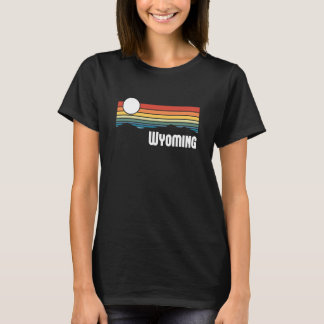 ワイオミングヴィンテージサンセット80sレトロサマー州USA Tシャツ