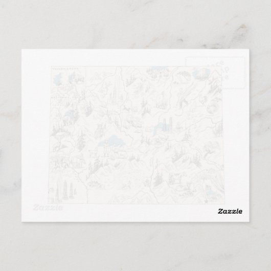 ワイオミングヴィンテージ写真マップアンティーク州グラフ ポストカード (裏面)