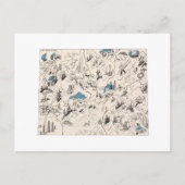 ワイオミングヴィンテージ写真マップアンティーク州グラフ ポストカード (正面)