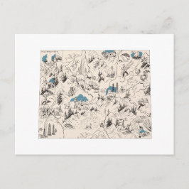 ワイオミングヴィンテージ写真マップアンティーク州グラフ ポストカード