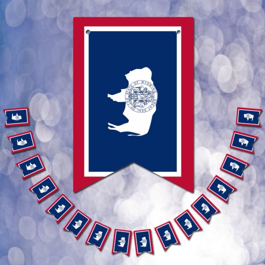 ワイオミング国旗のパーティー、バンティングのバナー/結婚式 バンティングフラッグ