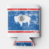 ワイオミング国旗のヴィンテージ 缶クーラー (裏面)