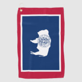 ワイオミング国旗 ゴルフタオル (正面)