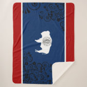 ワイオミング国旗 シェルパブランケット (正面)