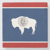 ワイオミング国旗 ストーンコースター (正面)