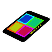 ワイオミング地図シルエット マグネット (左側)