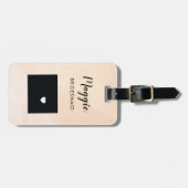 ワイオミング地図ラゲッジタグ、ウェディングパーティーへようこそ ラゲッジタグ (正面横)