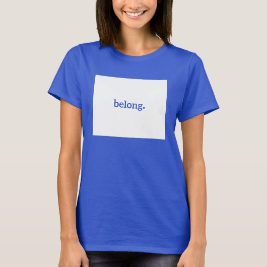 ワイオミング属する州マップ Tシャツ (正面)