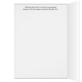 ワイオミング山の賛美グリーティングカード (内側 (左))