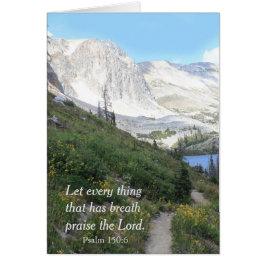 ワイオミング山の賛美グリーティングカード