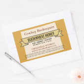 ワイオミング州そば蜂蜜の瓶シール 長方形シール (封筒)