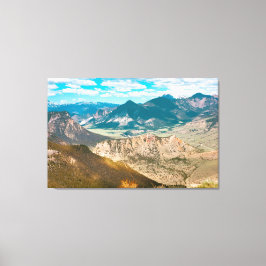 ワイオミング州のジョセフ・ハイウェイの景色 キャンバスプリント