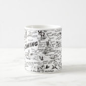 ワイオミング州のヴィンテージ地図マグ コーヒーマグカップ (中央)