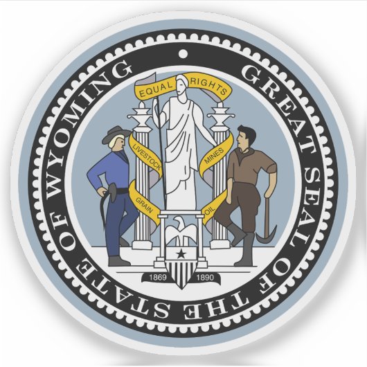 ワイオミング州の封印 シール (正面)