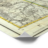 ワイオミング州の新しい地図 ポスター (角)