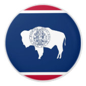 ワイオミング州の旗とセラミックノブの引っ張り セラミックノブ (正面)