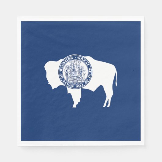 ワイオミング州の旗 スタンダードランチョンナプキン (正面)