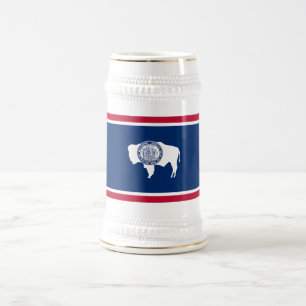 ワイオミング州の旗 ビールジョッキ