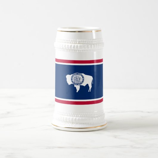 ワイオミング州の旗 ビールジョッキ (中央)