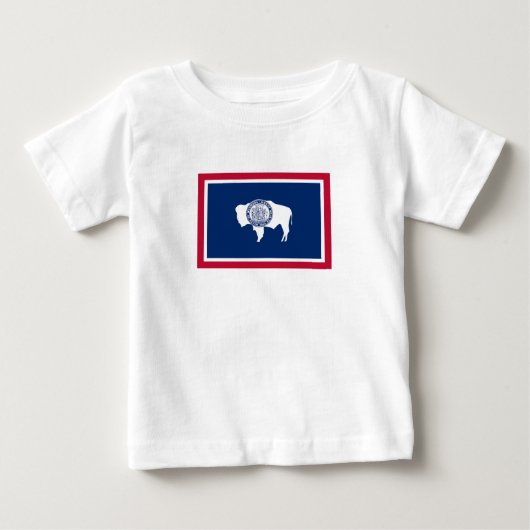 ワイオミング州の旗 ベビーTシャツ (正面)