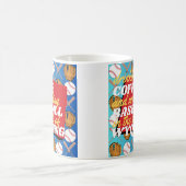 ワイオミング州の野球とコーヒー コーヒーマグカップ (中央)