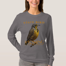 ワイオミング州の鳥の西メドウラルク Tシャツ