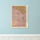 ワイオミング州イエローストーン国務部の地質図2 キャンバスプリント (インサイチュ (ウッドフロア))