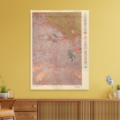 ワイオミング州イエローストーン国務部の地質図2 キャンバスプリント (インサイチュ (リビング))