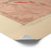 ワイオミング州イエローストーン国務部の地質図2 ポスター (角)