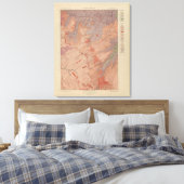 ワイオミング州イエローストーン国務部の地質図3 キャンバスプリント (インサイチュ (寝室))