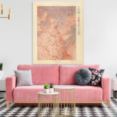 ワイオミング州イエローストーン国務部の地質図3 キャンバスプリント (インサイチュ (リビング))