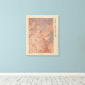 ワイオミング州イエローストーン国務部の地質図3 キャンバスプリント (インサイチュ (ウッドフロア))