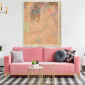 ワイオミング州イエローストーン国務部の地質図 キャンバスプリント (インサイチュ (リビング))