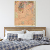 ワイオミング州イエローストーン国務部の地質図 キャンバスプリント (インサイチュ (寝室))