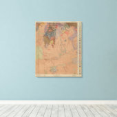 ワイオミング州イエローストーン国務部の地質図 キャンバスプリント (インサイチュ (ウッドフロア))