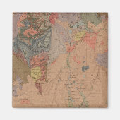 ワイオミング州イエローストーン国務部の地質図 マグネット (正面)