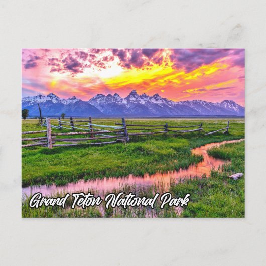 ワイオミング州グランドテトン国立公園 ポストカード (正面)