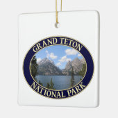 ワイオミング州グランドテトン山脈とジェニー湖 セラミックオーナメント (左)