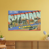 ワイオミング州シェリダン – 大きな文字のシーン キャンバスプリント (インサイチュ (リビング))