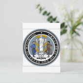 ワイオミング州シール ポストカード (スタンド正面)