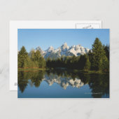 ワイオミング州ティートン国立公園、ティートンレンジ ポストカード (正面/裏面)