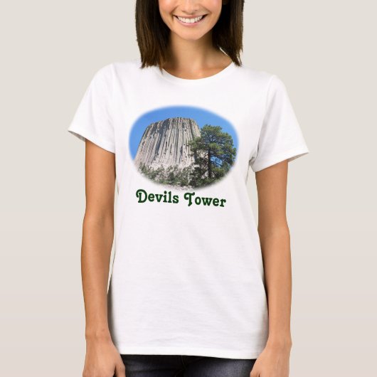 ワイオミング州デビルズタワー Tシャツ (正面)