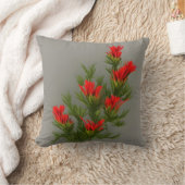 ワイオミング州フラワー – インディアンペイントブラシ クッション (ブランケット)