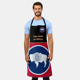 ワイオミング州ホーム&ワイオミング州旗の味/USA料理 エプロン