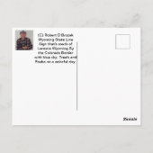 ワイオミング州ライン記号 ポストカード (裏面)