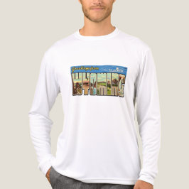 ワイオミング州レトログリーティングTシャツ トライブレンドＴシャツ