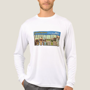 ワイオミング州レトログリーティングTシャツ トライブレンドTシャツ