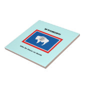 ワイオミング州旗とスローガン タイル (側面)