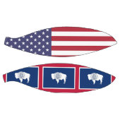 ワイオミング州旗とフルサイズバスケットボール州 バスケットボール (パネル)